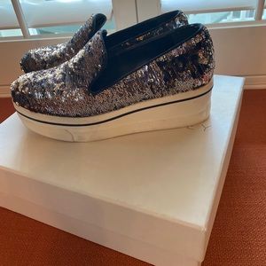 Stella McCartney Sequin Cheetah Print Binx sneakers 37